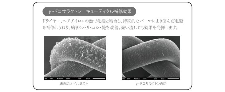 キューティクルの補修効果